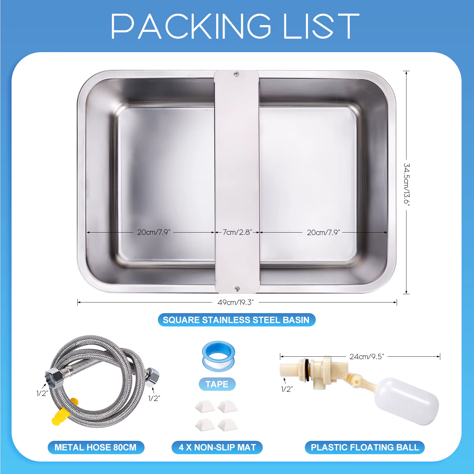Bebedero automático para ganado 25L inox con bola flotante - imagen 2