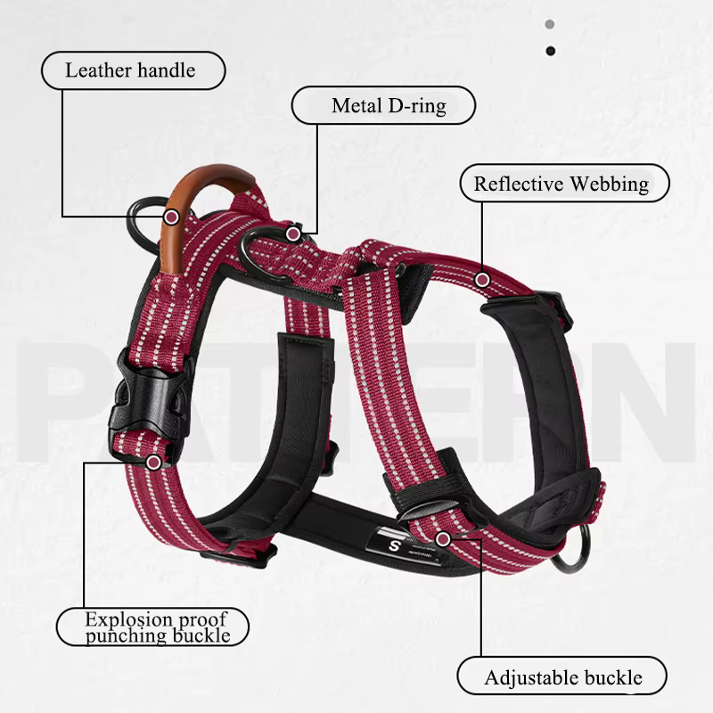 Arnés reflectante para perros grandes, ideal para Doberman - imagen 2