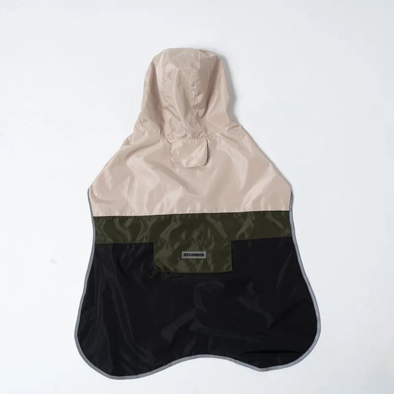 Chaqueta impermeable verde para perro grande