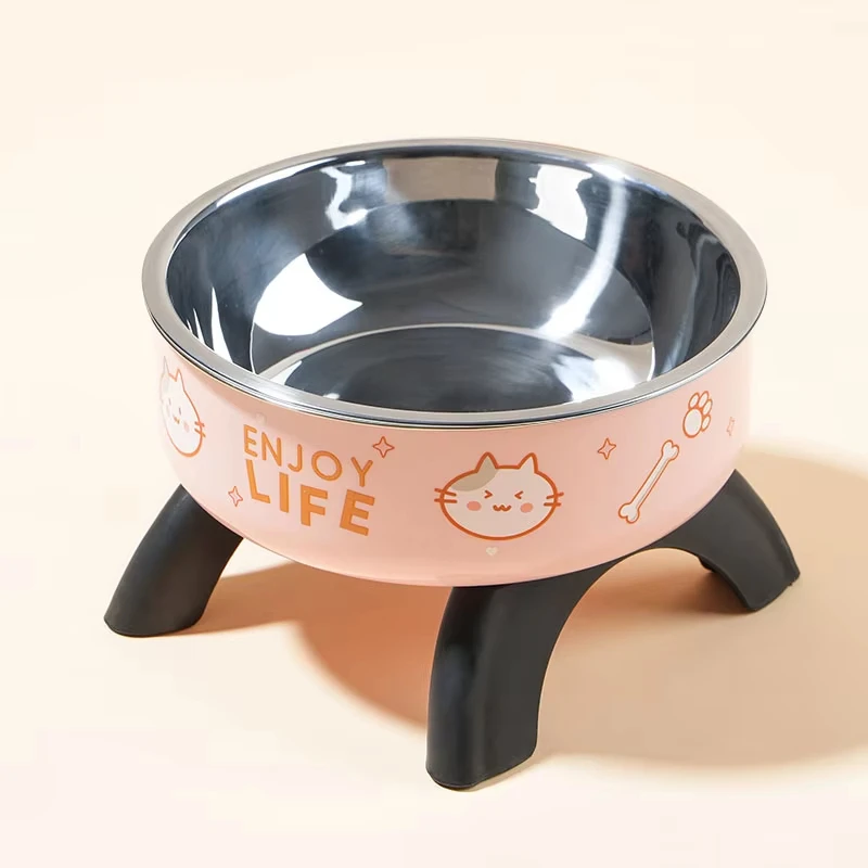 Cuenco elevado para gato y perro de acero inoxidable, patas altas - imagen 2