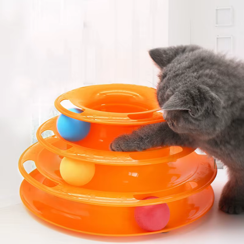 Vista del juguete interactivo para estimular el juego felino
