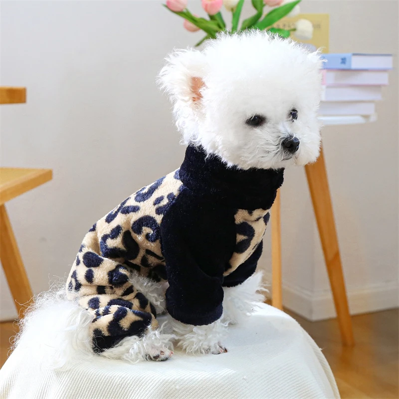 Mascota con sudadera leopard - lateral