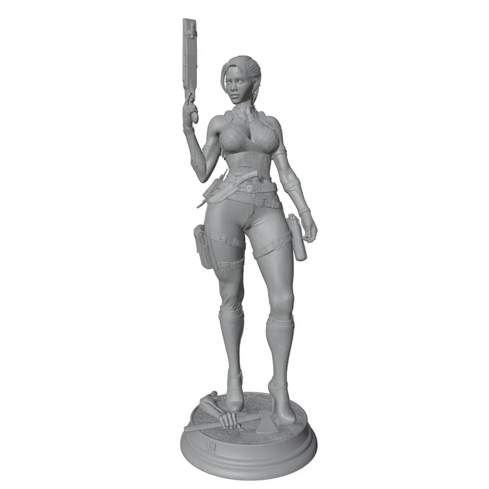 Figura de guerrera de resina escala 1/24 para pintar y coleccionar - imagen 2