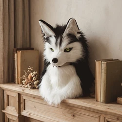 Máscara de lobo de pelo para disfraz de perro