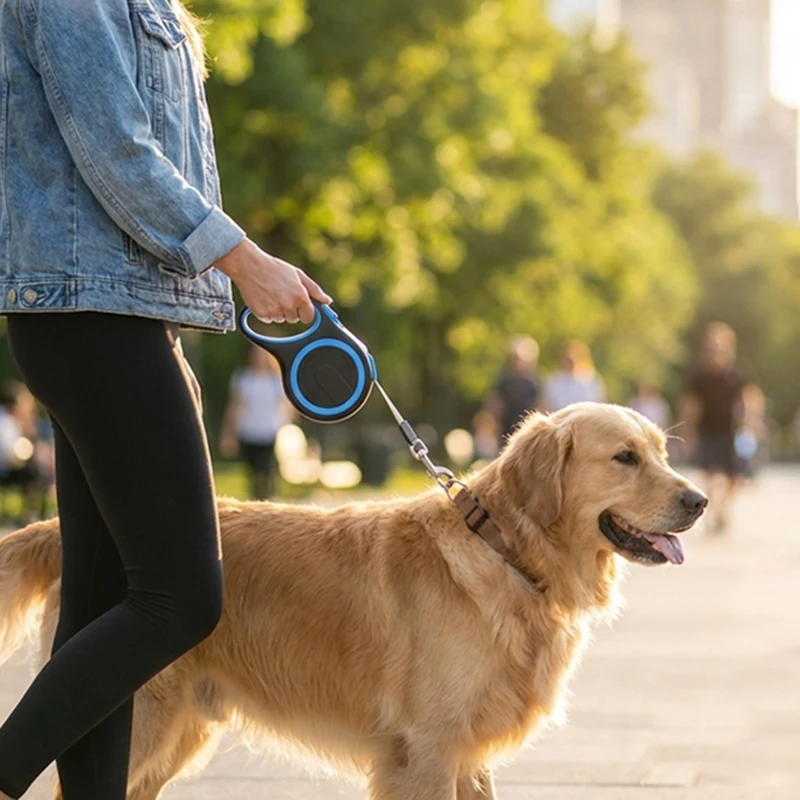 Correa retráctil automática antipérdida para perros y gatos, Chihuahua