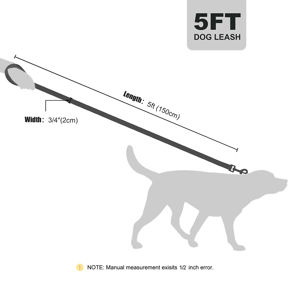 Correa para perros de 1.5 m con mango de cuero y cierre antitirones - imagen 5