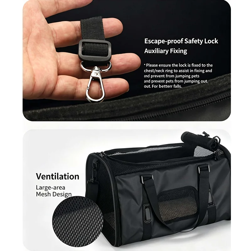 Bolsa de transporte anti-escape con asa, correa para gatos y perros - imagen 3