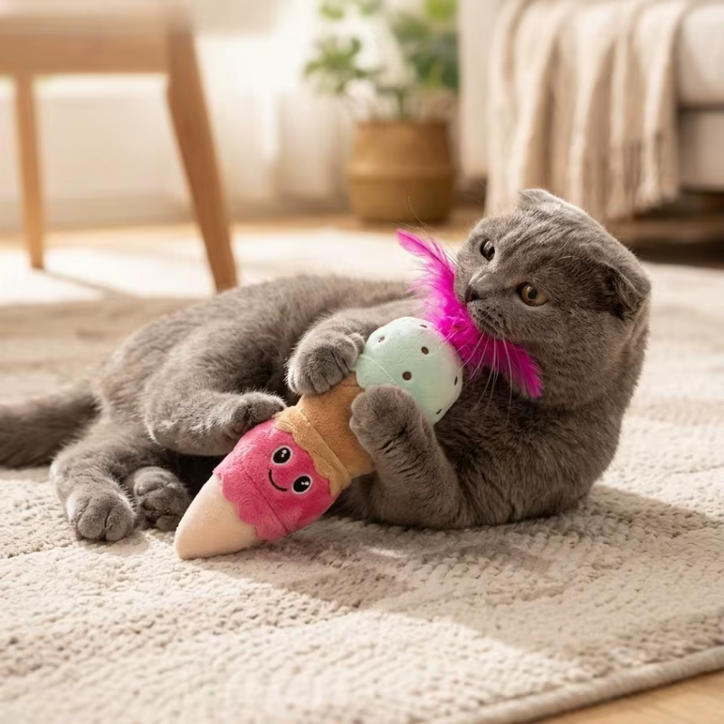 Juguete Peluche con Plumas y Crinkle para Gatos – Resistente a Mordidas - imagen 3