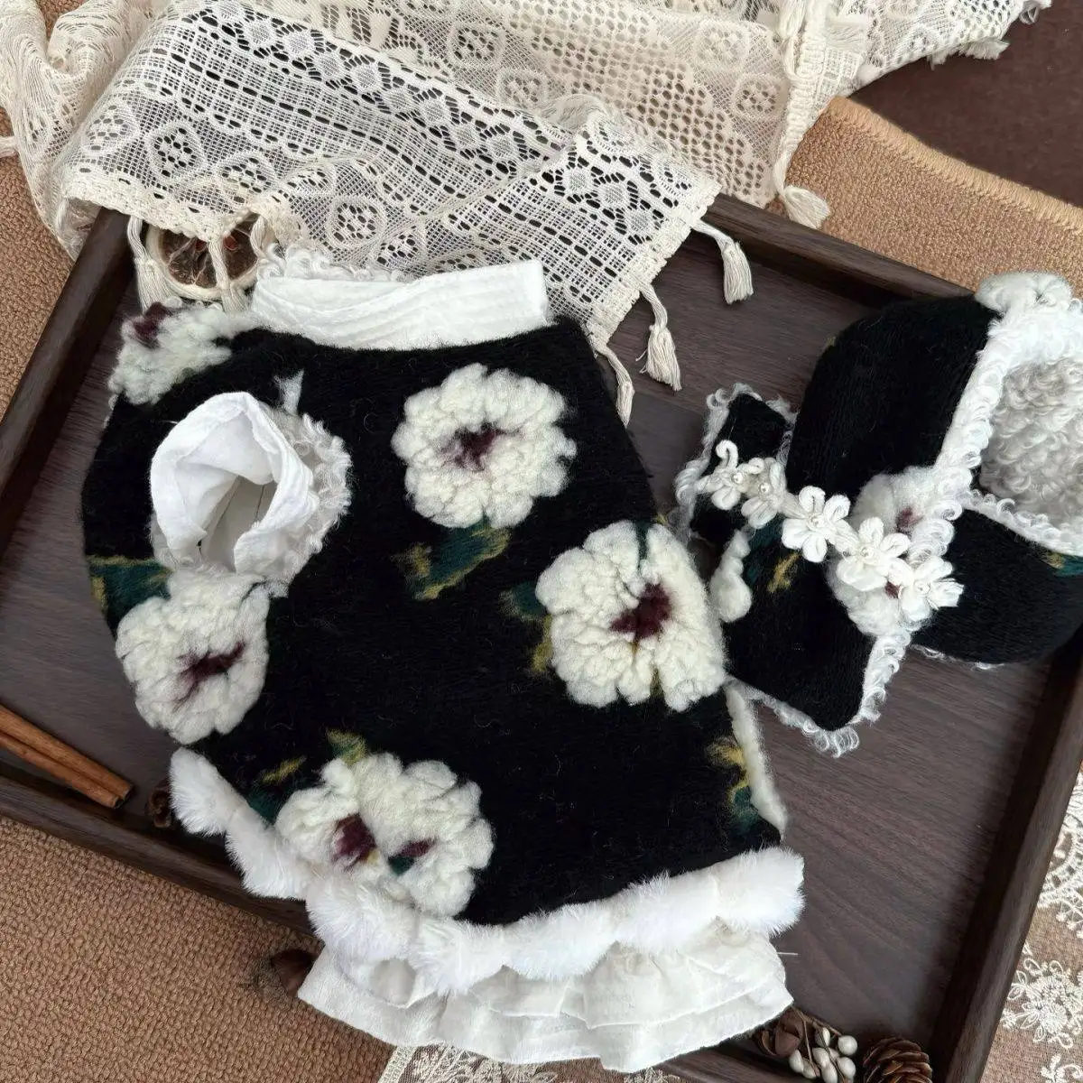 Chaleco lana para perros pequeños e invierno – Abrigo cálido para cachorros - imagen 3