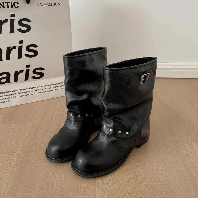 Botas de invierno para perro vintage con hebilla estilo western - imagen 5