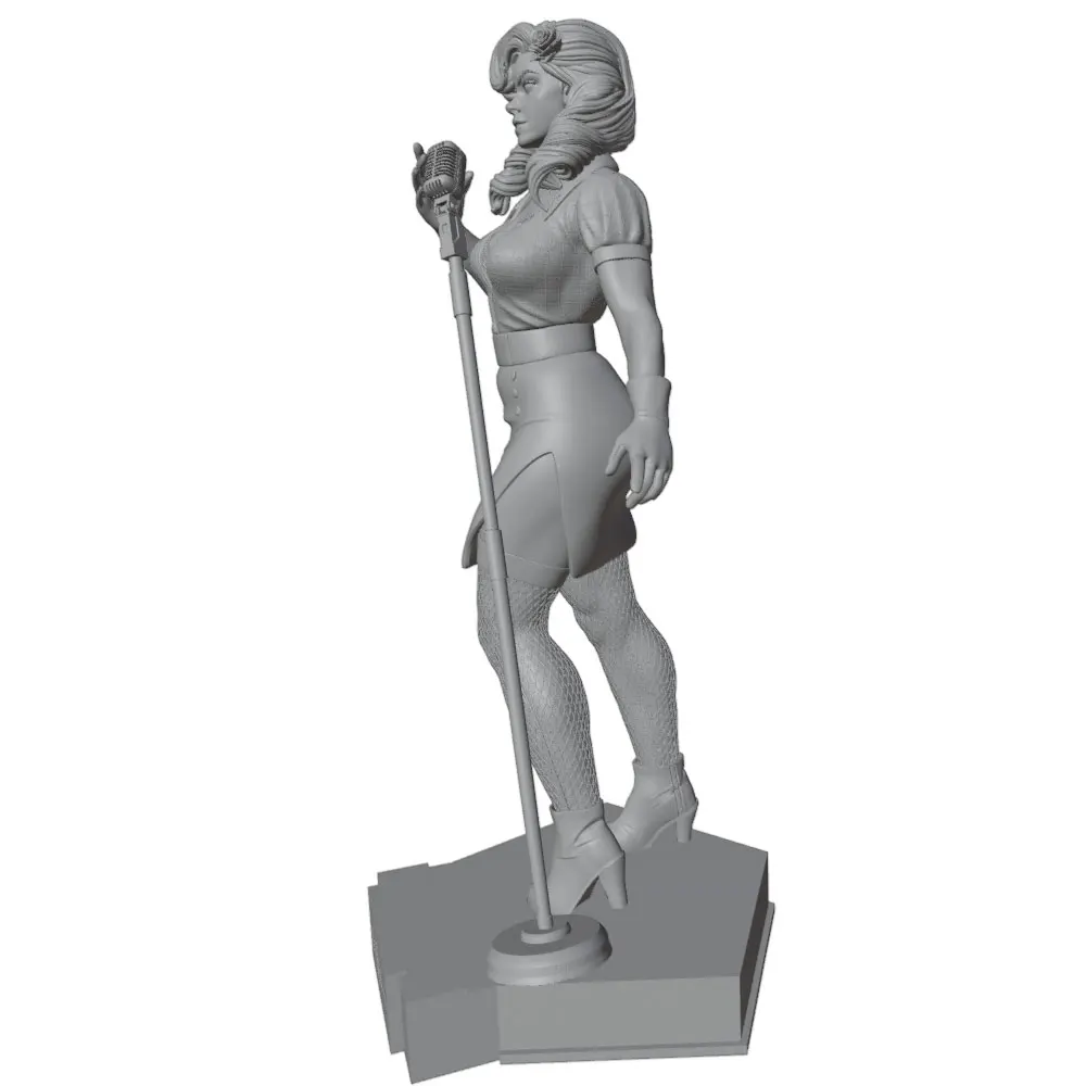 Kit modelo resina DIY muñeca gris impresa en 3D sin pintar - imagen 3