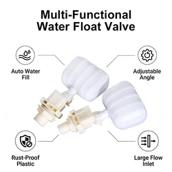 Válvula de flotador trapezoidal antivuelco para control nivel agua