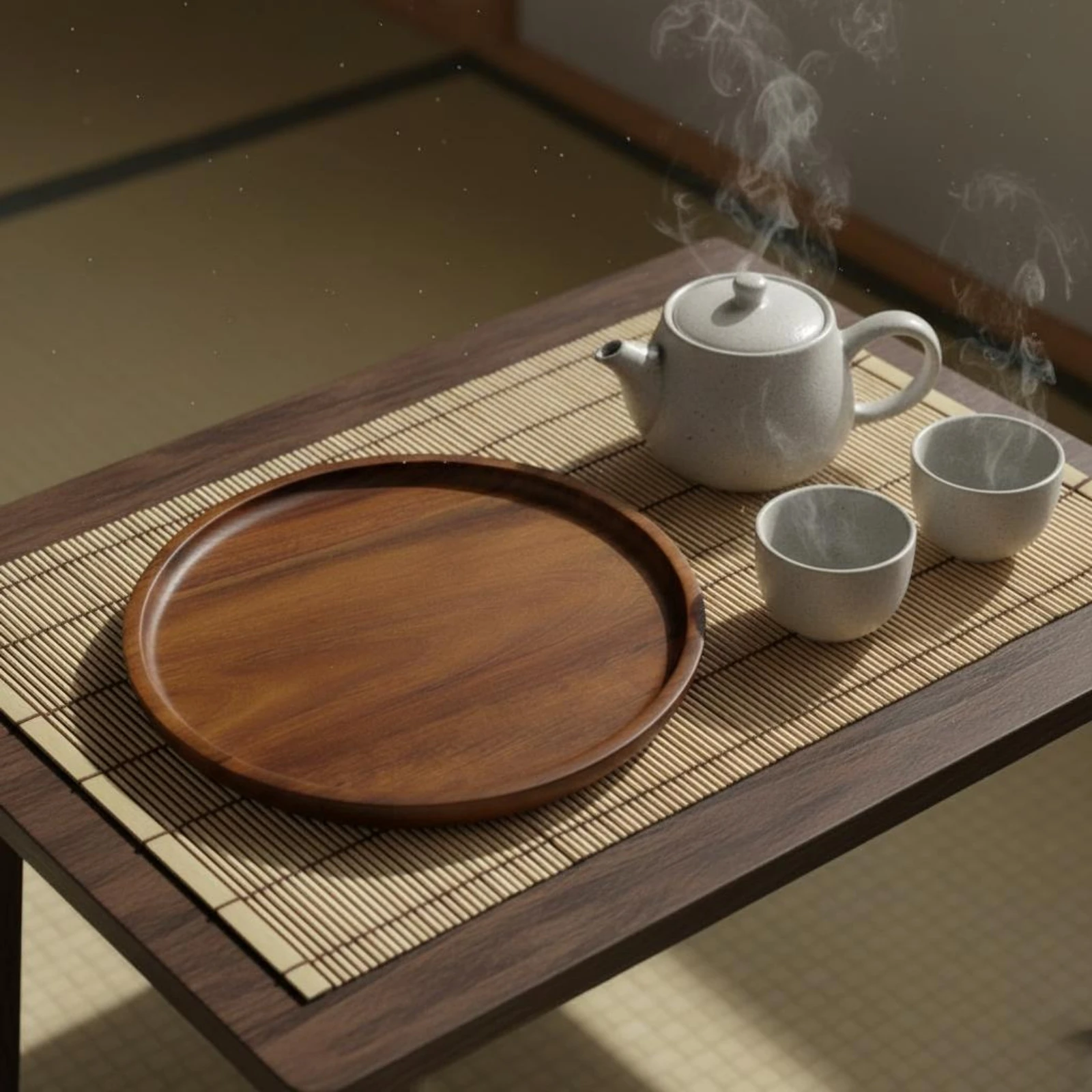Bandeja de madera para gatos y perros – circular multifuncional - imagen 2