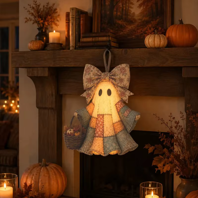 Adorno colgante de fantasma vintage para Halloween - imagen 3
