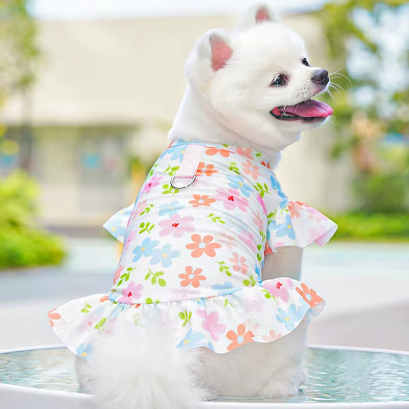 Vestido de verano con volantes, falda para perros Bichón y gatos - imagen 5