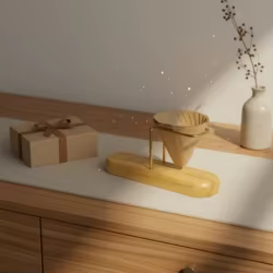 Soporte elevado de madera de nogal para comedero de gatos y perros