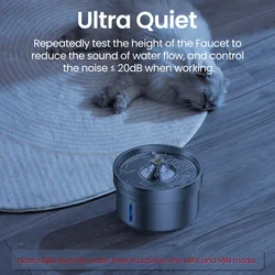 Bebedero automático inteligente acero inoxidable para gatos y perros