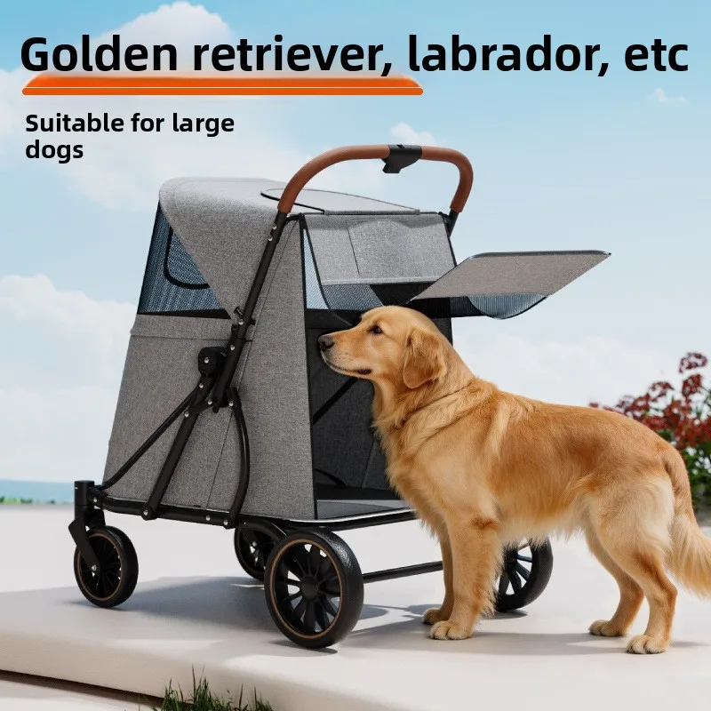 Carrito plegable para perros grandes, mayores o con movilidad reducida - imagen 5