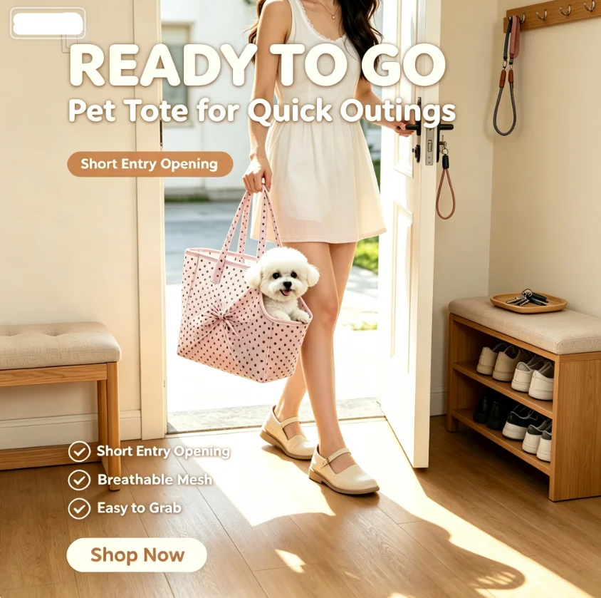 Kit Bolsa de Malla y Collar Floral 2 en 1 para Gatos y Perros Pequeños - imagen 3