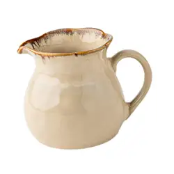 Jarra espumador leche cerámica con mango – Pinta café crema