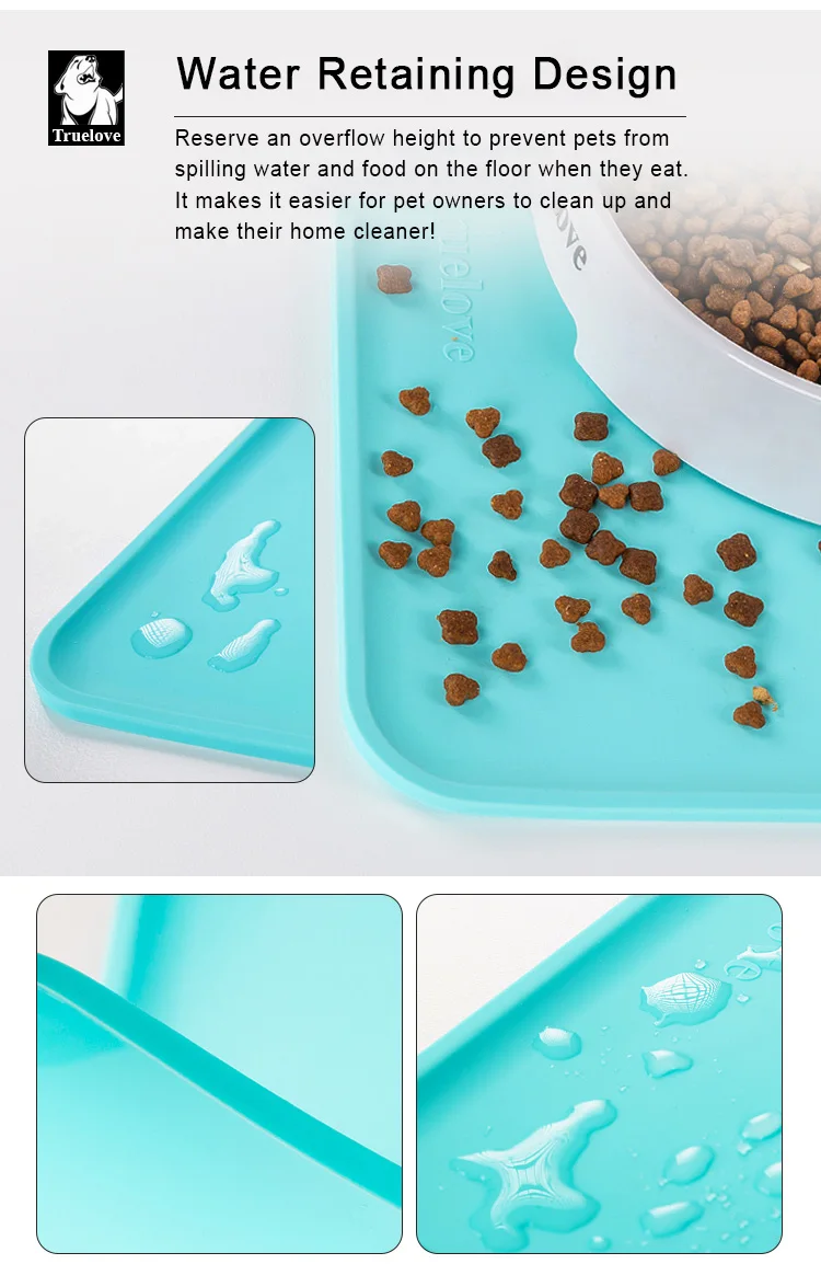 Ejemplo de uso bajo un comedero elevado y una fuente de agua