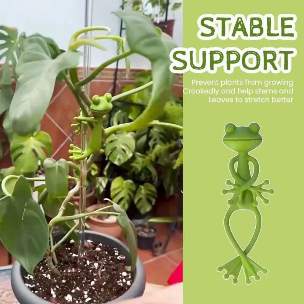 Soporte de jardín en forma de rana – Ajustable y decorativo - imagen 3
