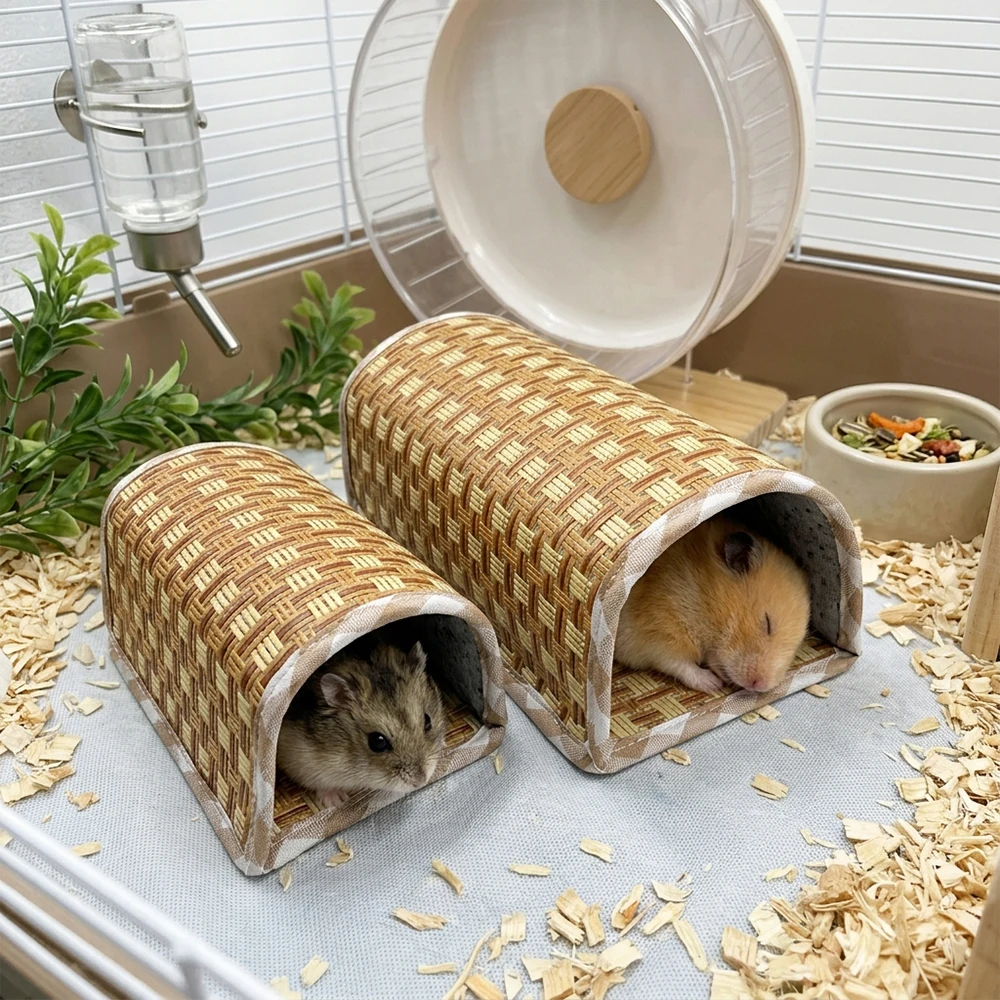 Cama túnel refrescante de hierba natural para hámster y cobayas – Nido verano - imagen 2