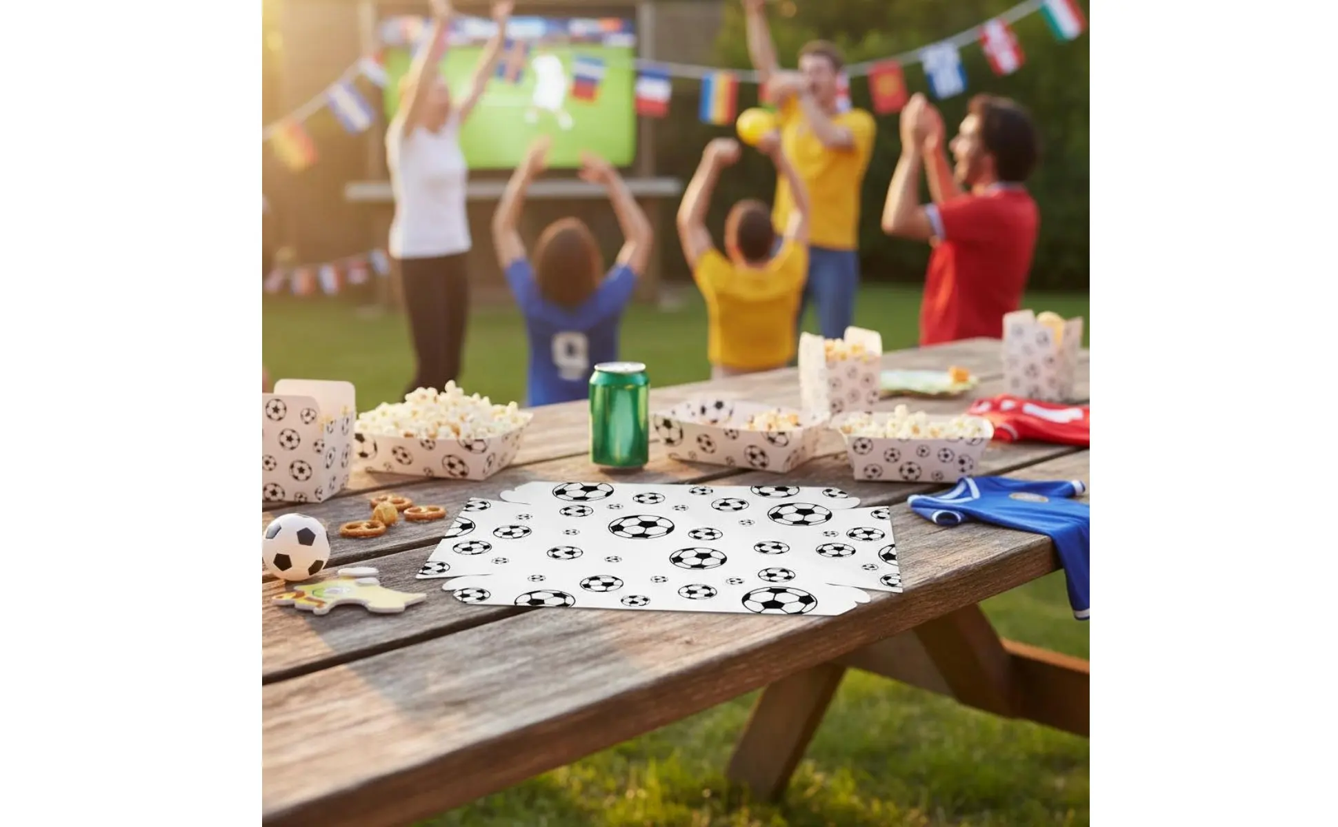 Recipientes para aperitivos con forma de barco y temática deportiva