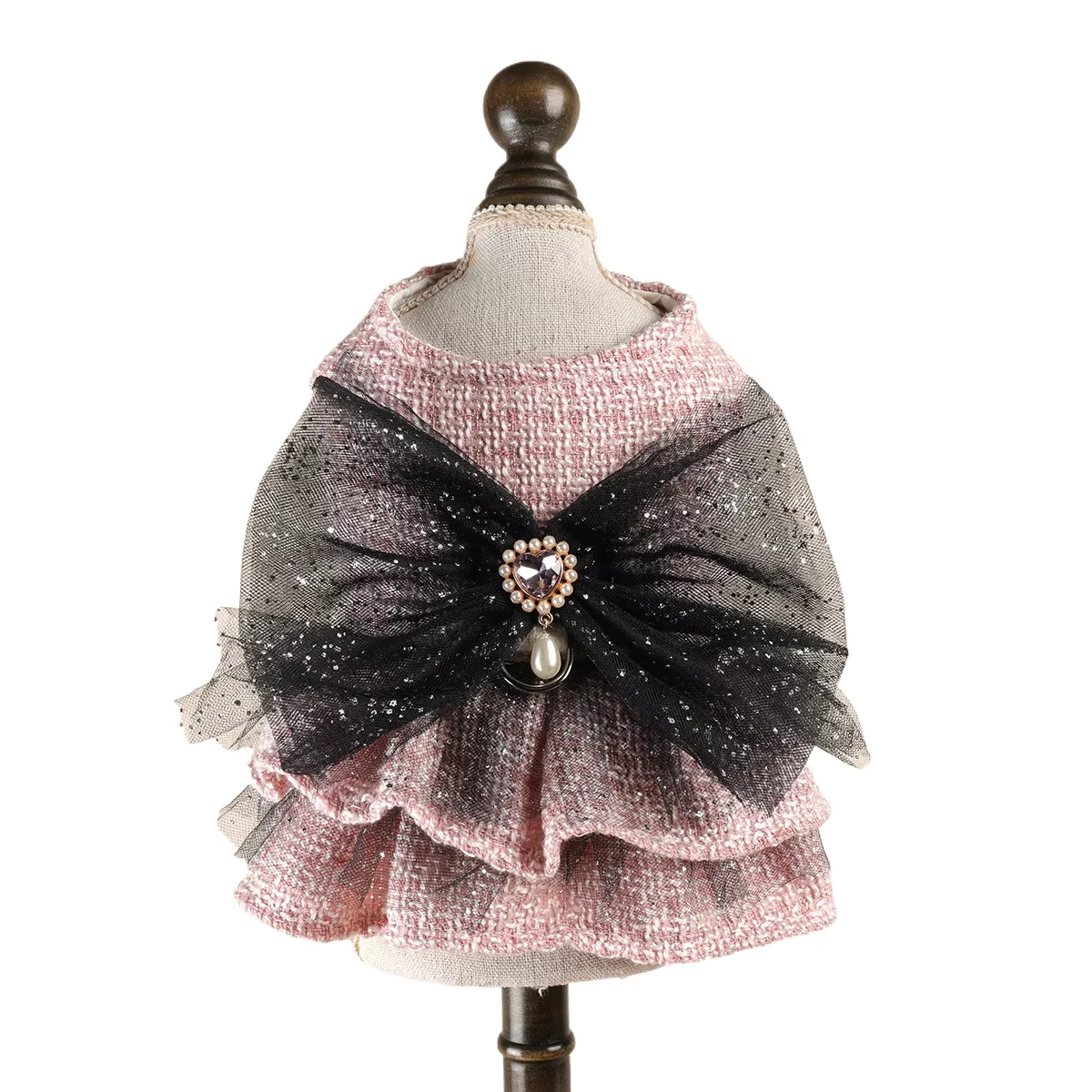 Vestido princesa con lazo para perros pequeños – Otoño e invierno - imagen 5