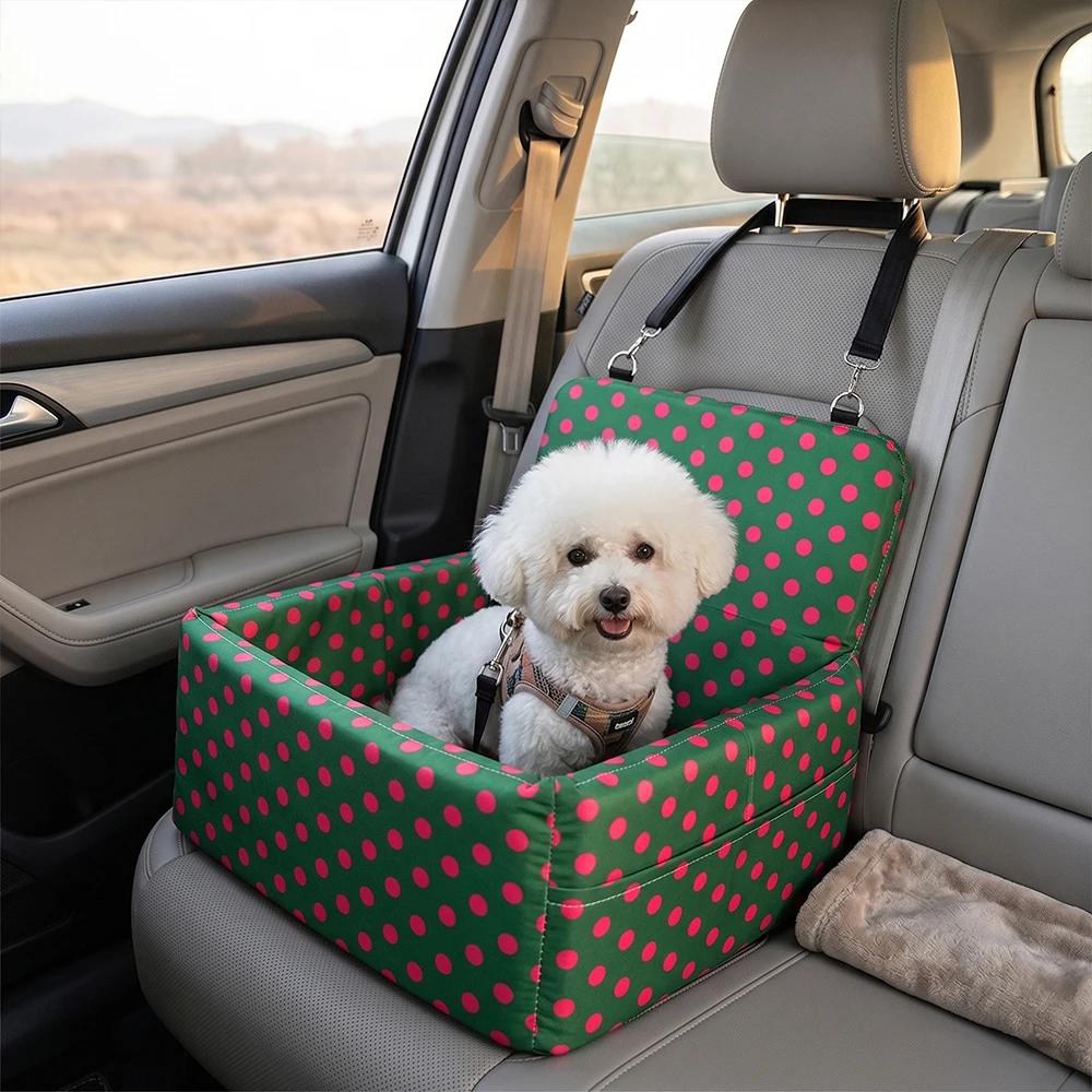 Asiento elevador impermeable para perro en coche con cojín extraíble - imagen 4