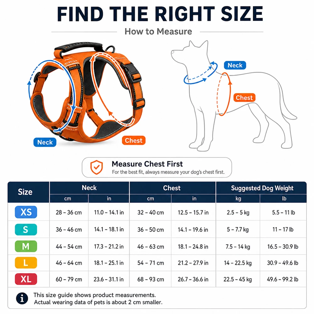Arnés reflectante para perro pequeño/mediano con dispensador de bolsas - imagen 5