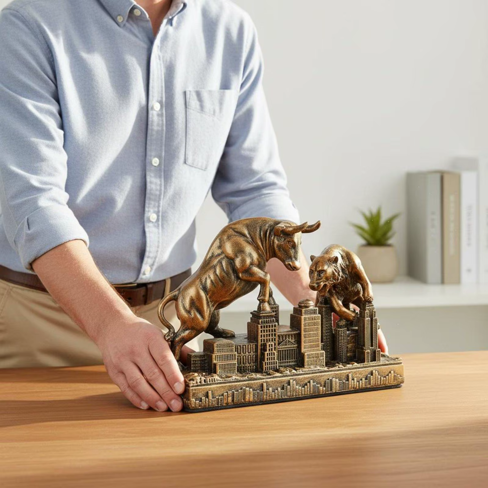 Estatua de Toro Motivacional Decorativa – Escultura de Resina Moderna - imagen 4