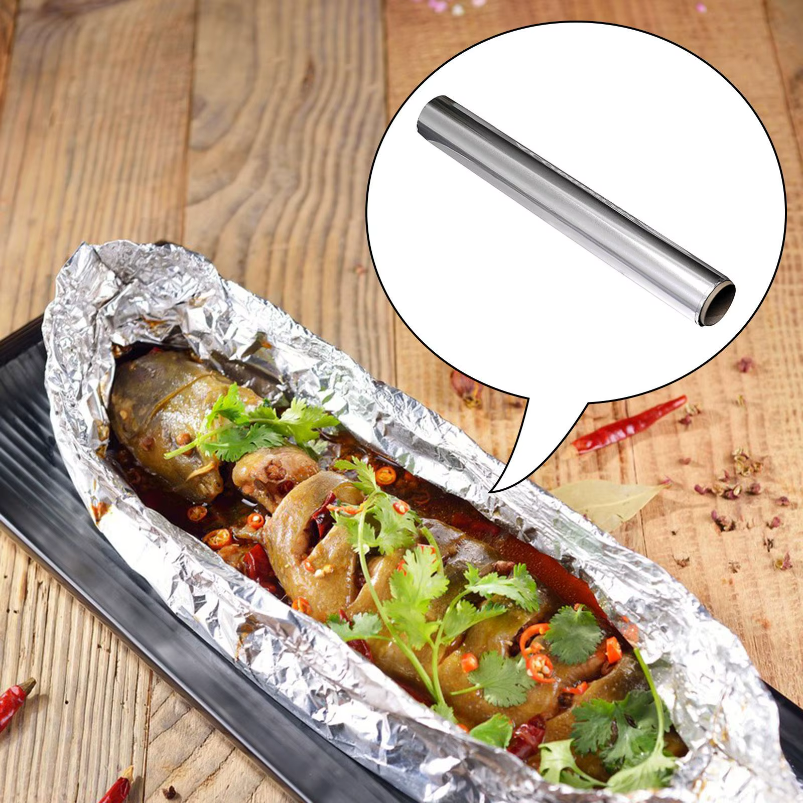 Papel de Aluminio Antiadherente para Asar y Horno – Rollo Resistente - imagen 5