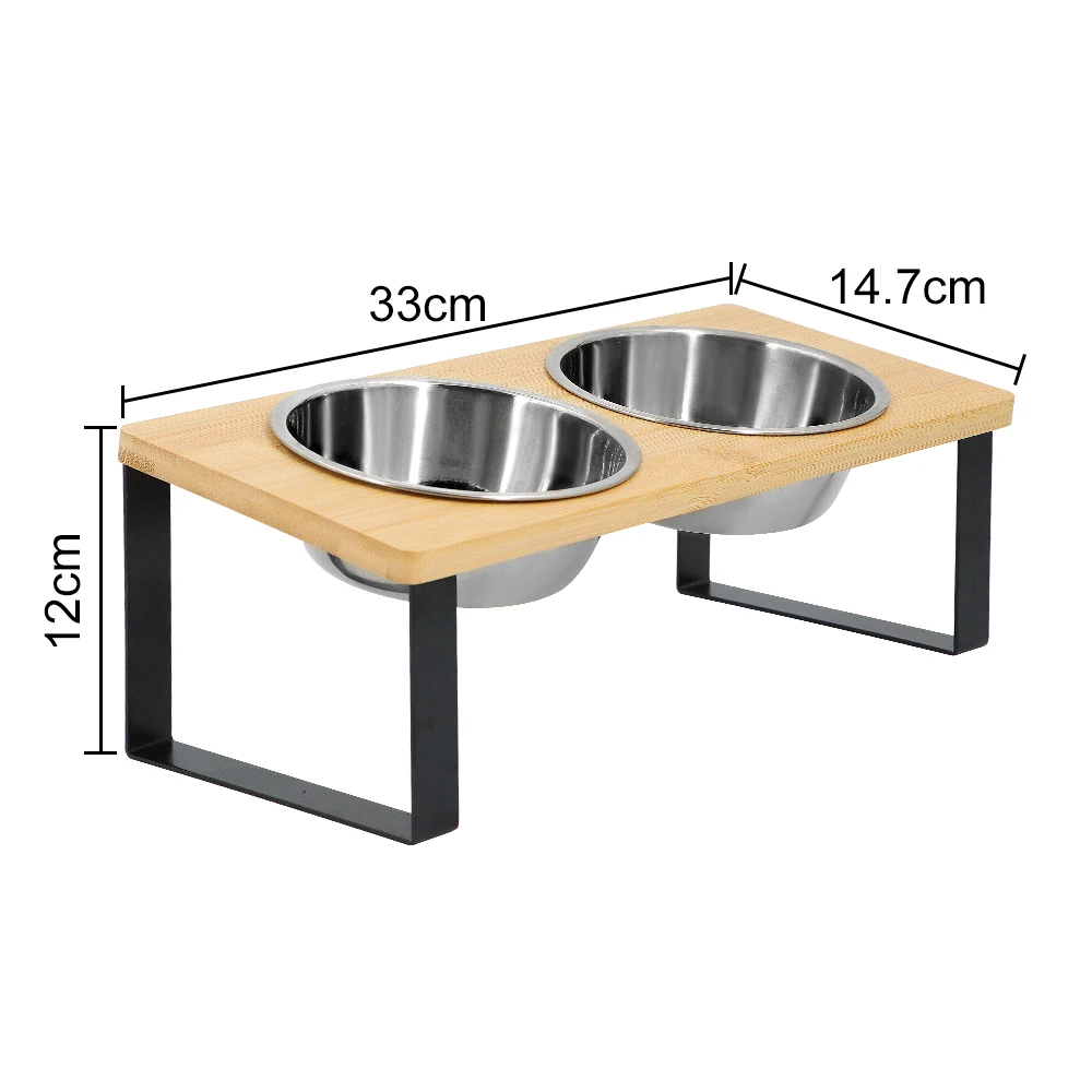 Comedero doble elevado inclinado para gatos y perros pequeños - imagen 4