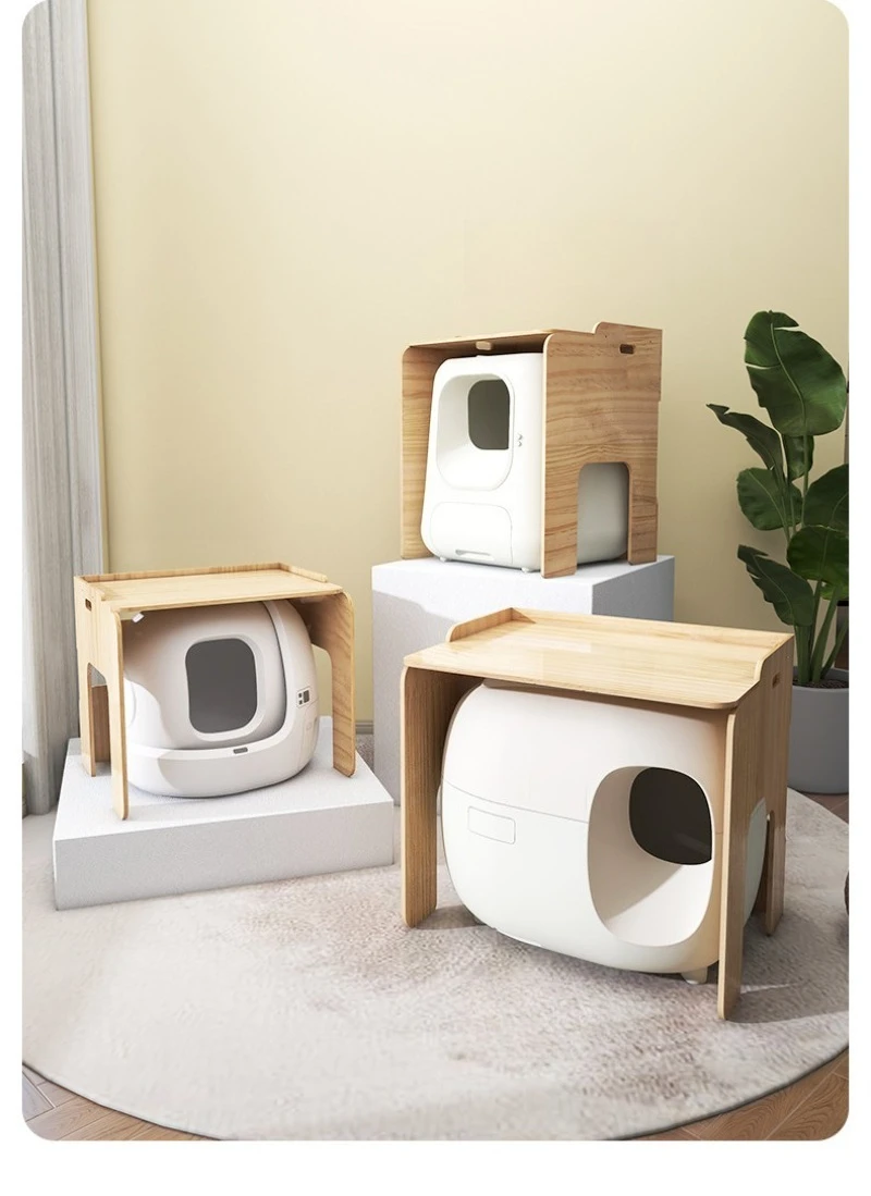 Árbol de inodoro para gatos con compartimento frontal
