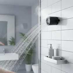 Cabezal de Ducha Alta Presión PLA – Rociador Manual Blanco para Baño