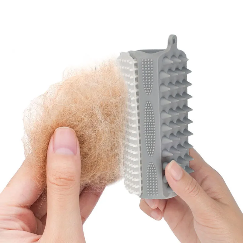 Cepillo para eliminar pelo en perros y gatos, masaje de baño - imagen 4