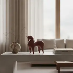 Escultura abstracta caballo resina moderna para decorar hogar