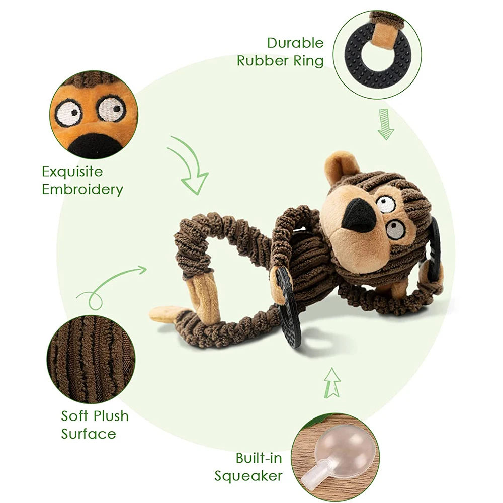 Juguetes interactivos con chirriador para perros pequeños