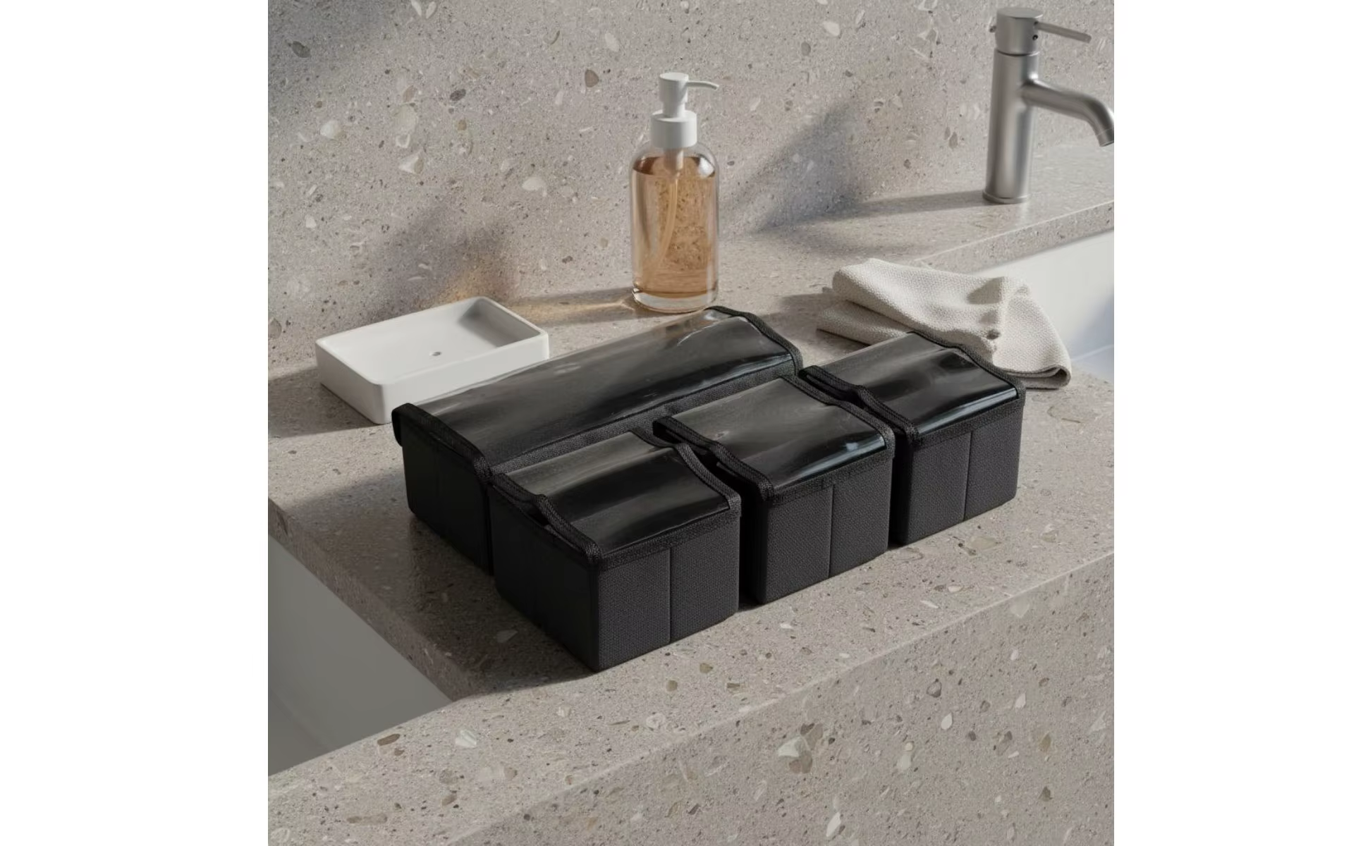 Organizador modular con tapa transparente
