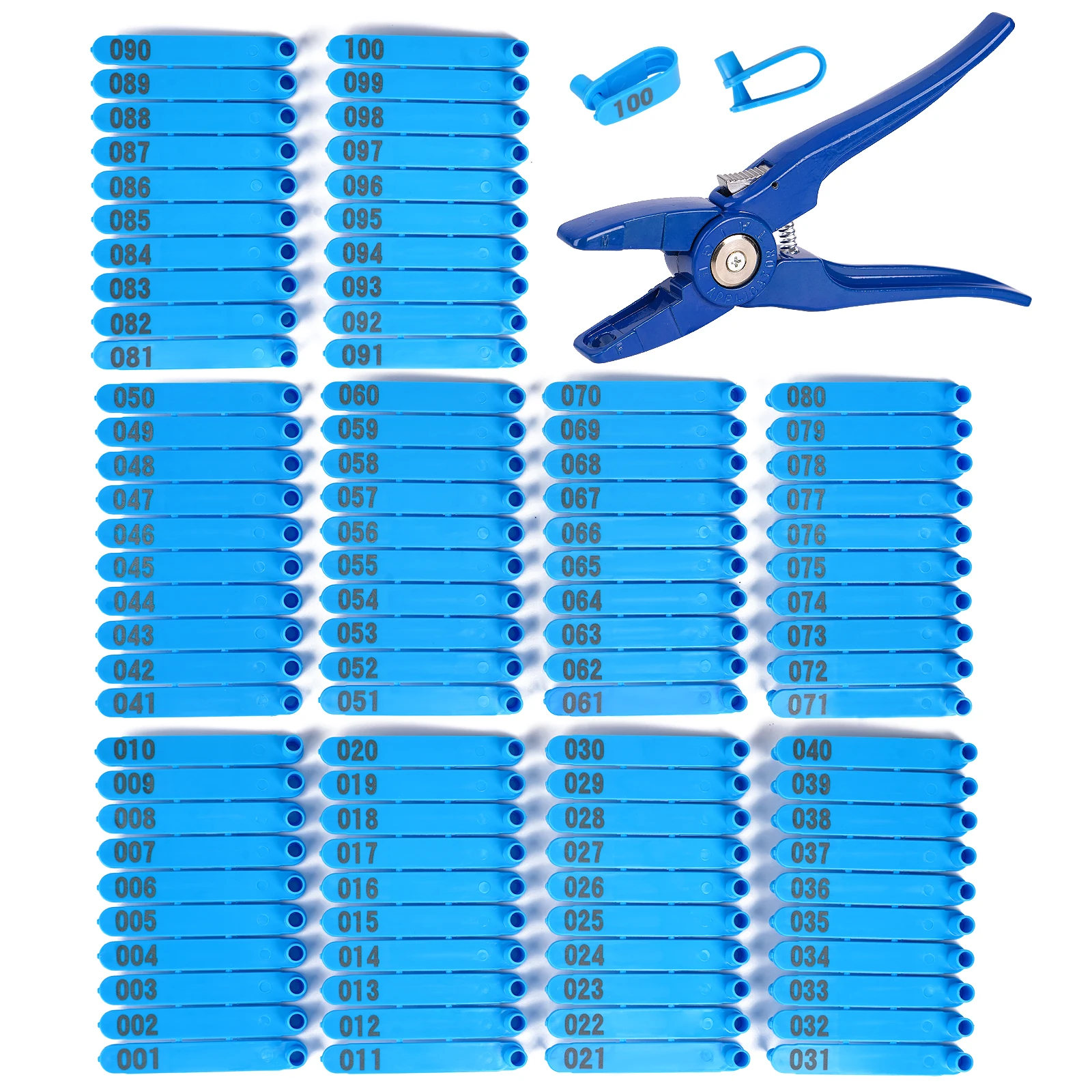 Etiquetas de oreja numeradas para ganado