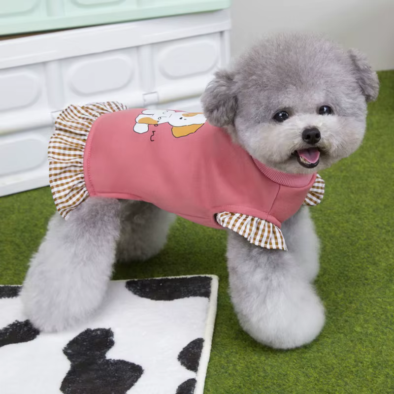 Sudadera a cuadros para perro y gato – Jersey otoñal para cachorro - imagen 3