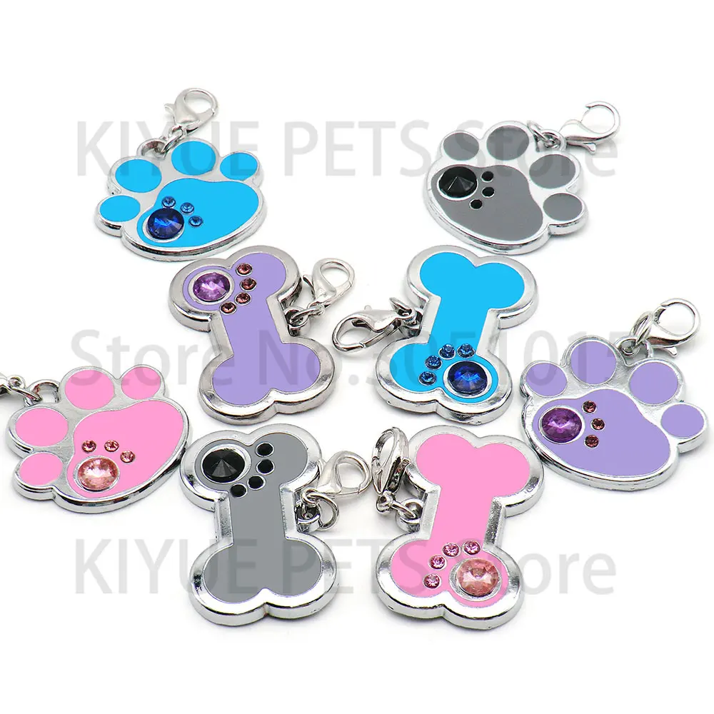 Etiquetas Identificación Personalizadas Gato con Huella de Pata para Collar - imagen 2