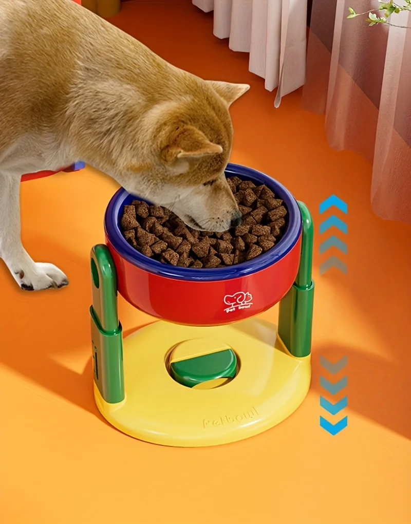 Cuenco elevado para perros en posición media