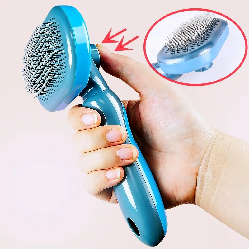Cepillo autolimpiable para gatos y perros: peine masaje y quita-pelo - imagen 5