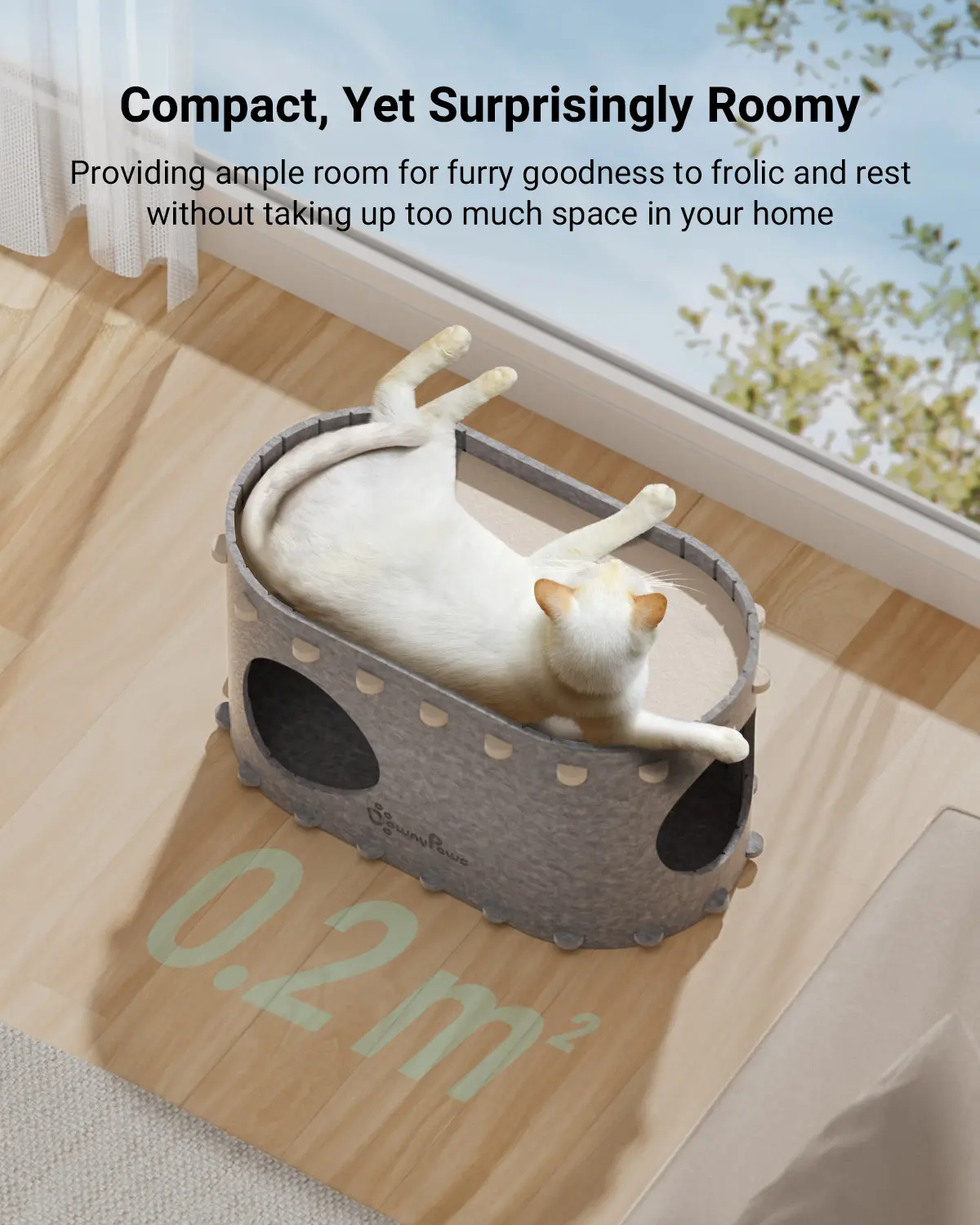 Casa para gatos de interior antirrayos, cueva acolchada para grandes - imagen 4