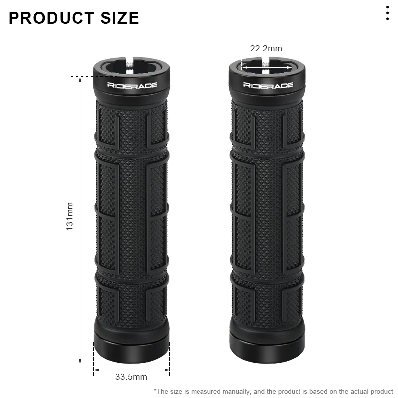 Puños de bicicleta RIDERACE con bloqueo ergonómico antideslizante
