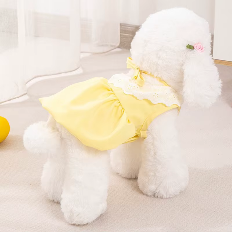 Vestido de verano estilo princesa con encaje para gatos y perros - imagen 2