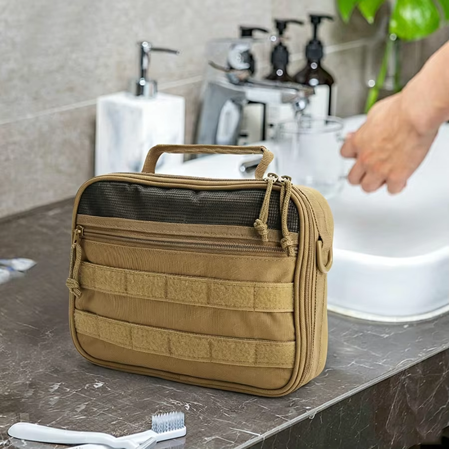 Bolsa de aseo colgante para perros y gatos con espejo, gancho - imagen 2