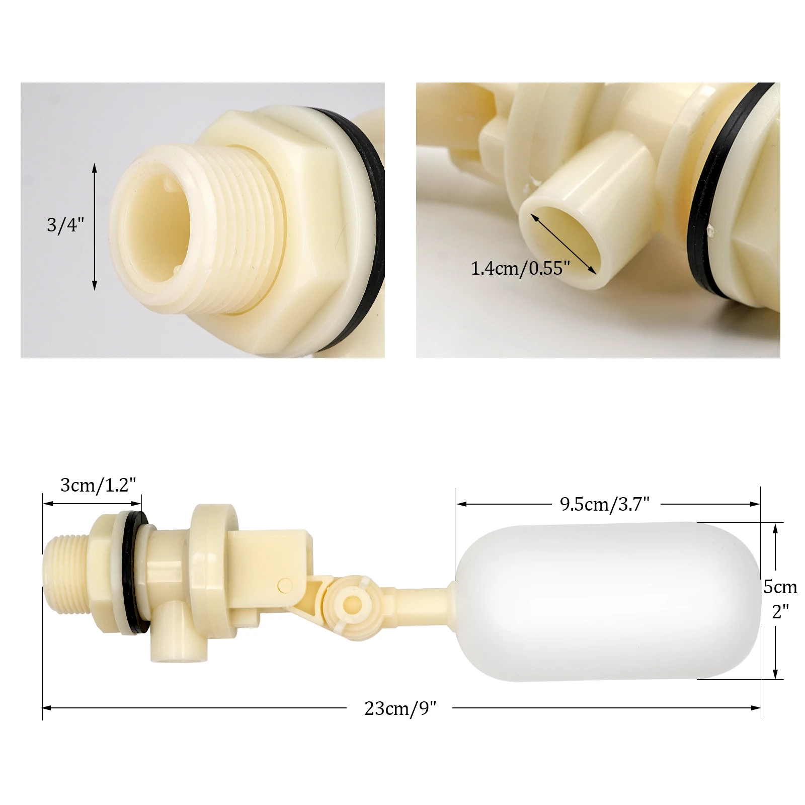 Válvula flotante instalada